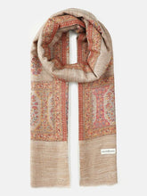 Traditional Wool Kani Shawl Palledar Pattern Mughal Inspired Handloom Wrap